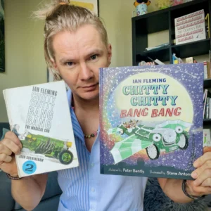 Steve Antony with original and his own version of Chitty Chitty Bang Bang