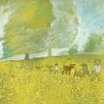 Take another look, Illustration from Mr Gumpy's Outing - walking home - it's time for tea