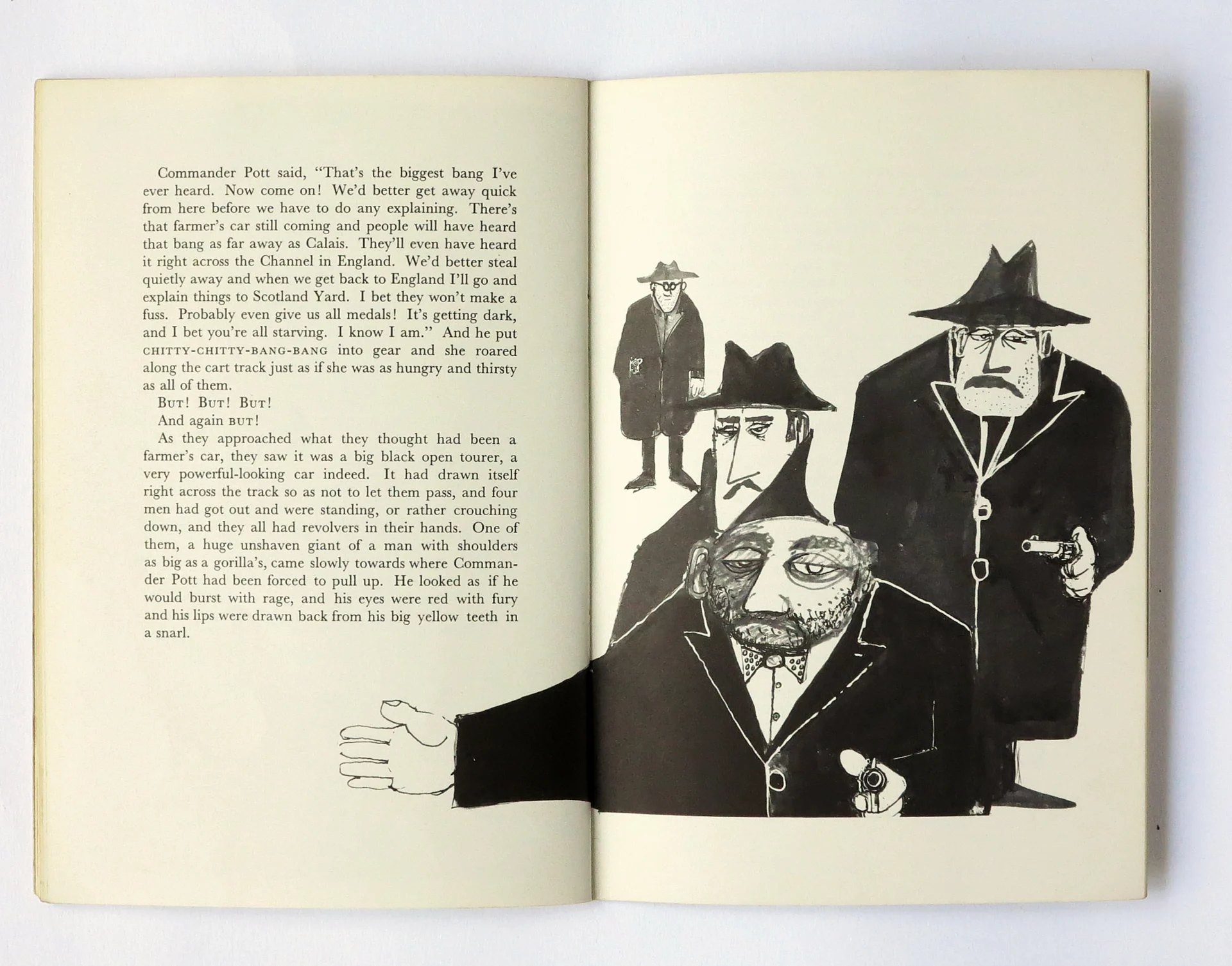book pages from Chitty Chitty Bang Bang